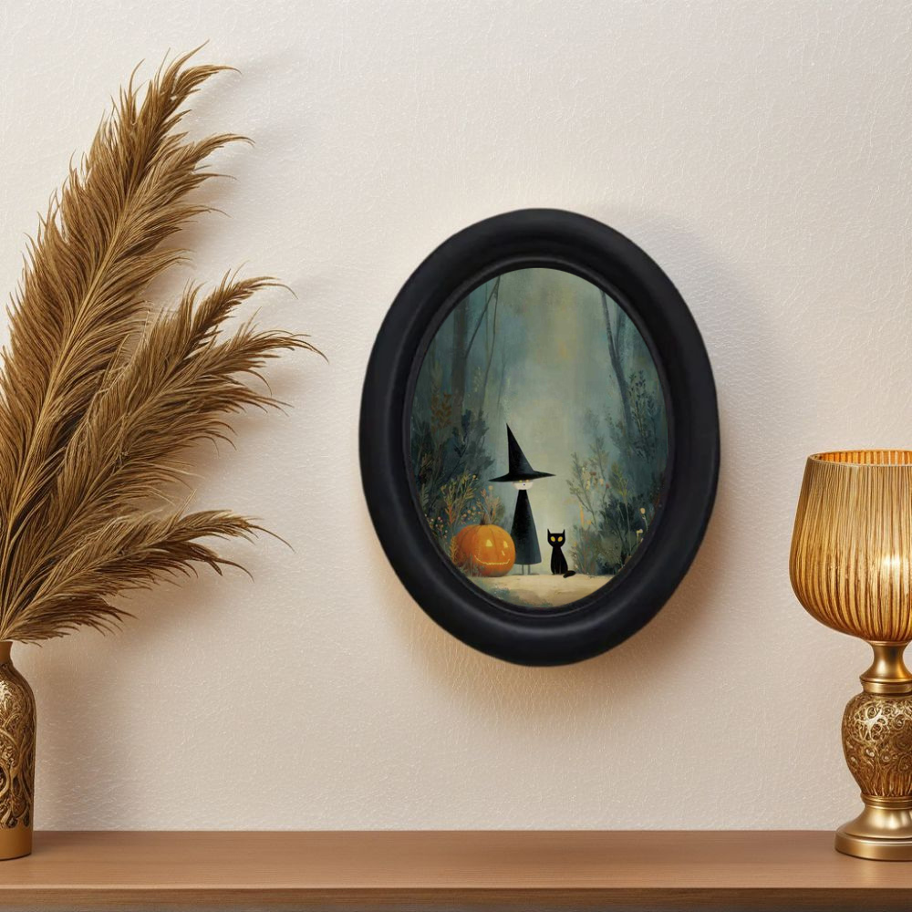 Office Furniture Warehouse - Een 3D Vintage Halloween-heks en zwarte