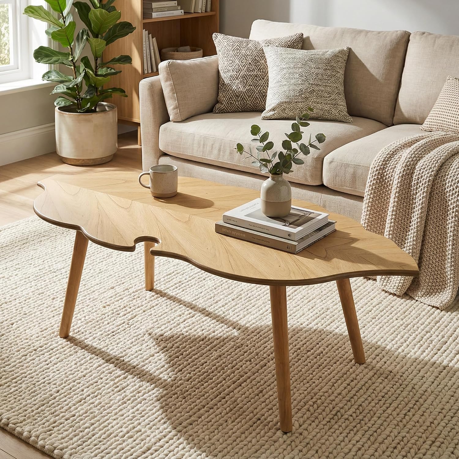 Office Furniture Center - Kleine houten salontafel, eenvoudige montage, midden-