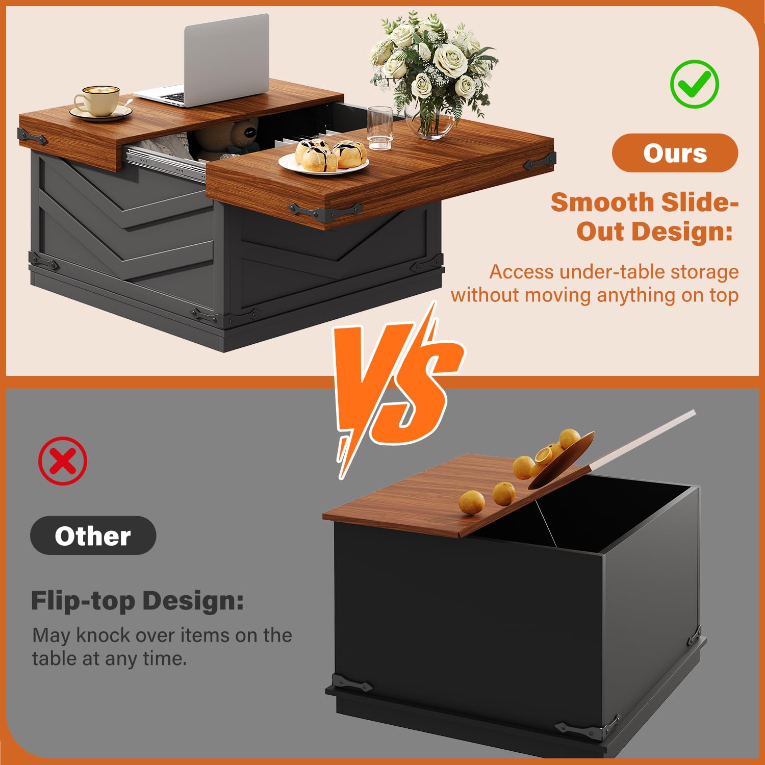 Opklapbare salontafel met vers - Office Furniture Center recensie en prijs