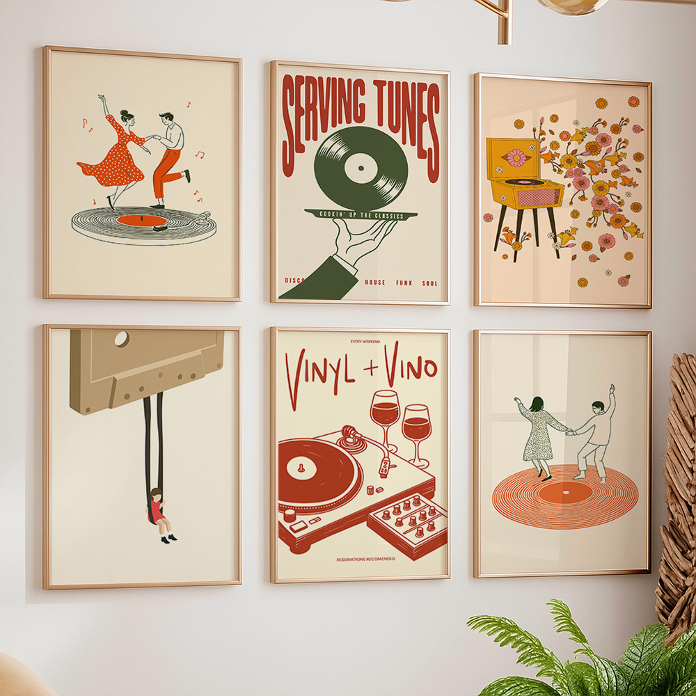 1pc Vintage Muziek Canvas Post - Office Furniture Warehouse recensie en prijs