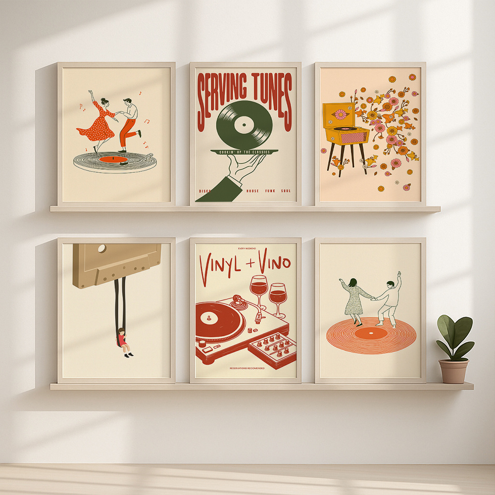 1pc Vintage Muziek Canvas Post - Office Furniture Warehouse recensie en prijs